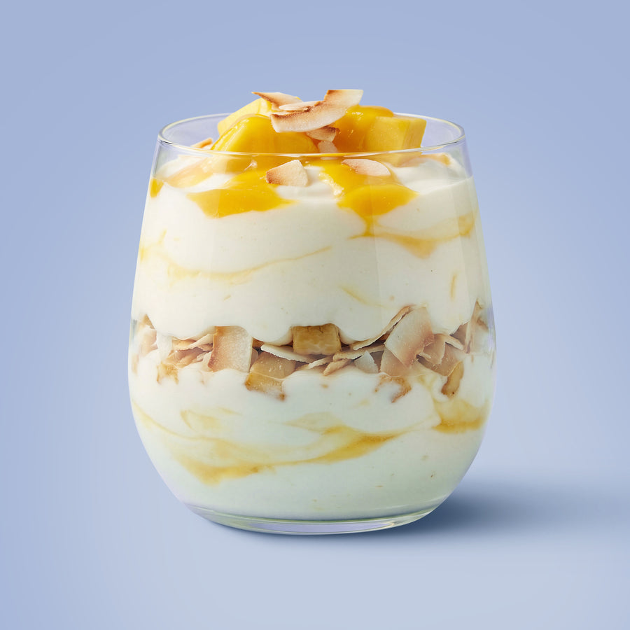 Greek Style Mango with Coconut Bits